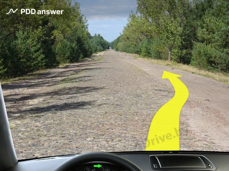 Обязательно ли в показанной ситуации перед съездом на обочину для остановки включать правый световой указатель поворота, если на дороге в пределах видимости отсутствуют транспортные средства и пешеходы?