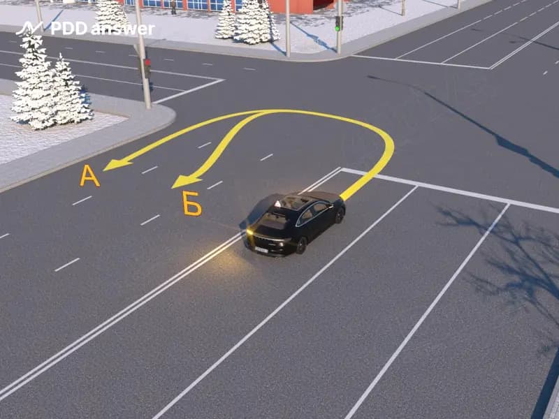 По какой траектории выполнение разворота будет правильным?