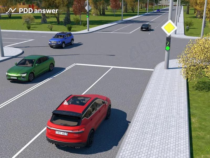 Требуется ли остановиться перед «Стоп-линией», если до окончания действия зелёного сигнала осталось 2 секунды?