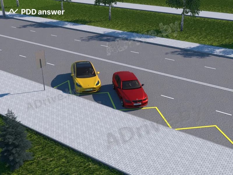 Правильно ли легковые автомобили поставлены на стоянку в показанном месте?