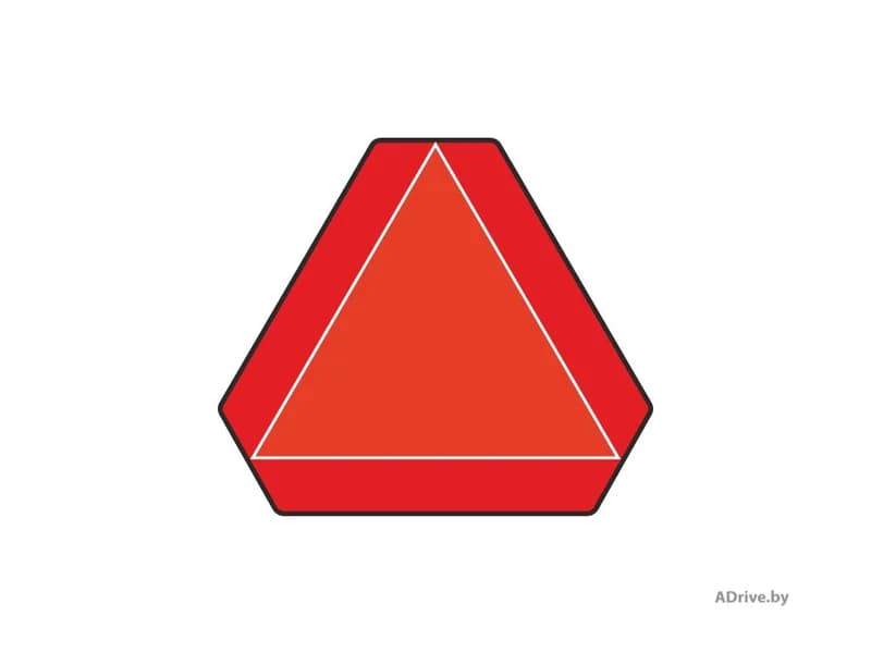 Как должен быть установлен на транспортном средстве опознавательный знак «Тихоходное транспортное средство»?