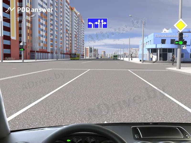 Разрешается ли Вам в показанной ситуации повернуть налево?