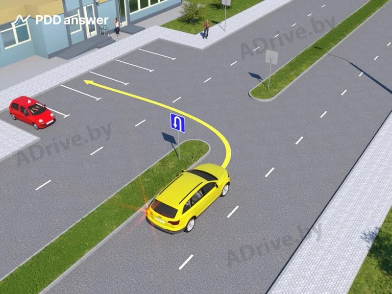 Разрешено ли водителю жёлтого легкового автомобиля повернуть налево в показанной ситуации?