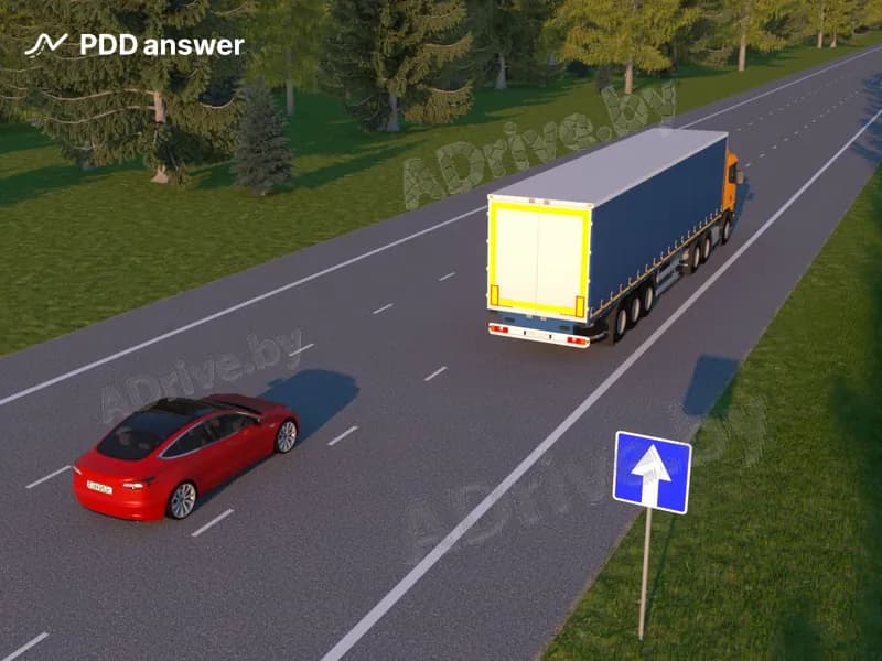 Является ли опережение, выполняемое водителем красного легкового автомобиля, обгоном?