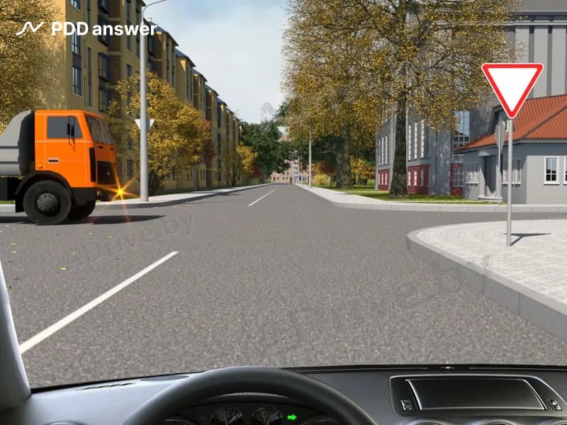 Разрешено ли Вам приступить к повороту направо в показанной ситуации?