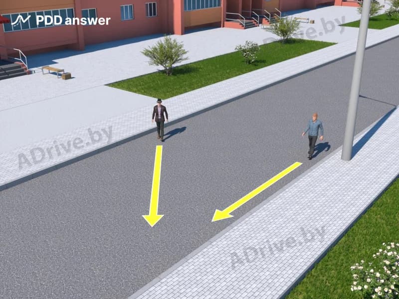 Кто из пешеходов при движении по прилегающей территории нарушает Правила дорожного движения?