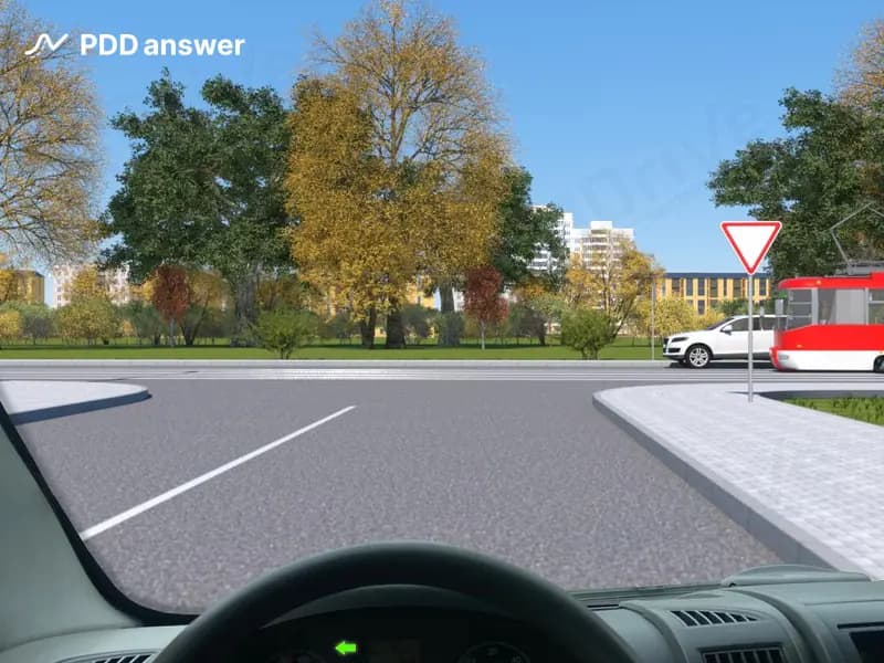 В каком месте из перечисленных, в случае необходимости, Вы должны остановиться, чтобы уступить дорогу транспортным средствам, движущимся по главной дороге?