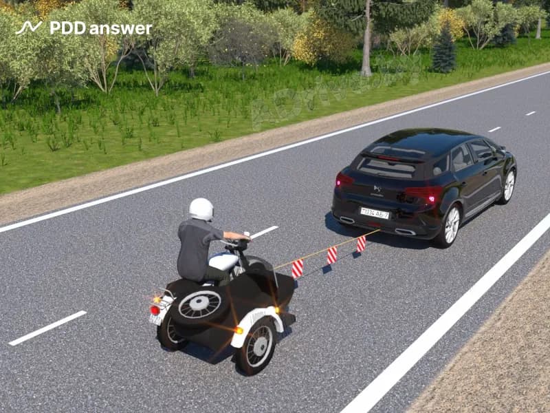 Разрешается ли буксировка мотоцикла таким образом?