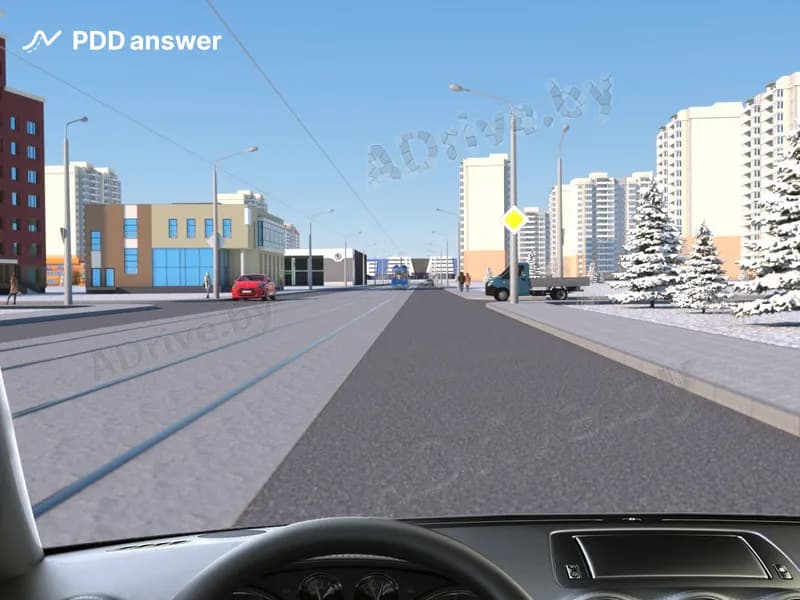 Обязаны ли Вы перед выездом на трамвайные пути попутного направления (с целью последующего поворота налево на перекрёстке) подать сигнал световыми указателями левого поворота?