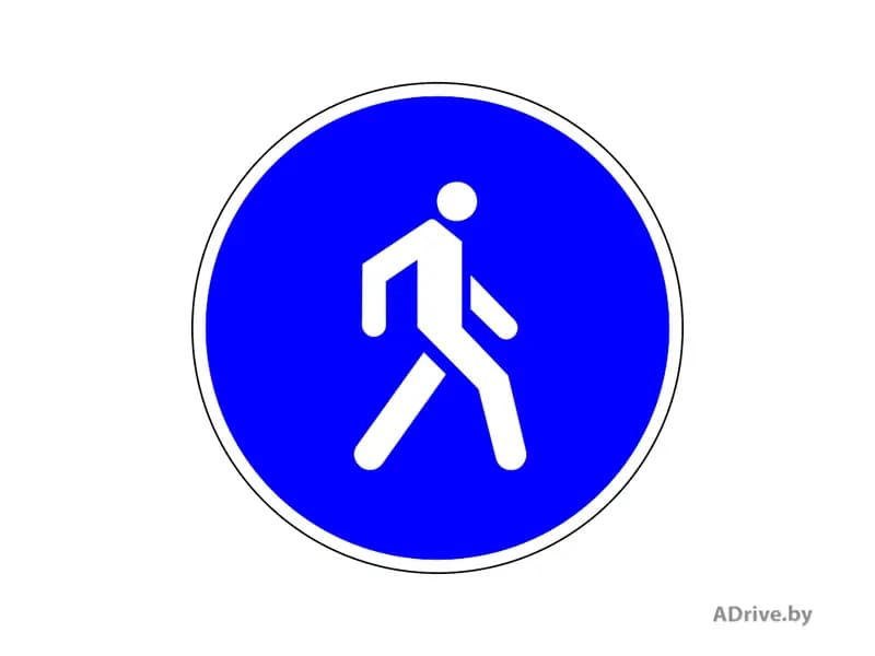 Кому разрешено движение по элементу дороги, обозначенному таким дорожным знаком?