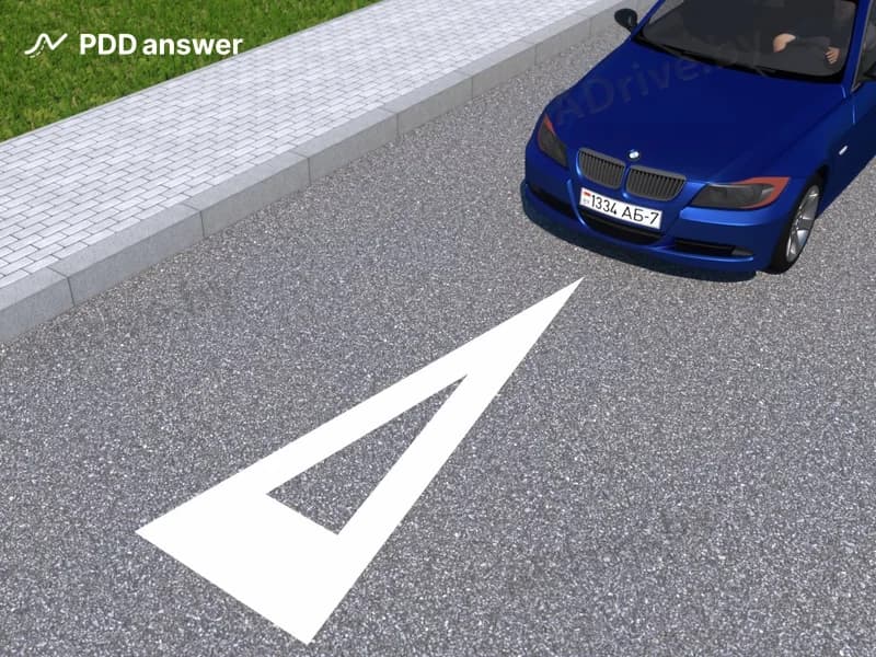 Обязан ли водитель остановиться перед разметкой в показанной ситуации?