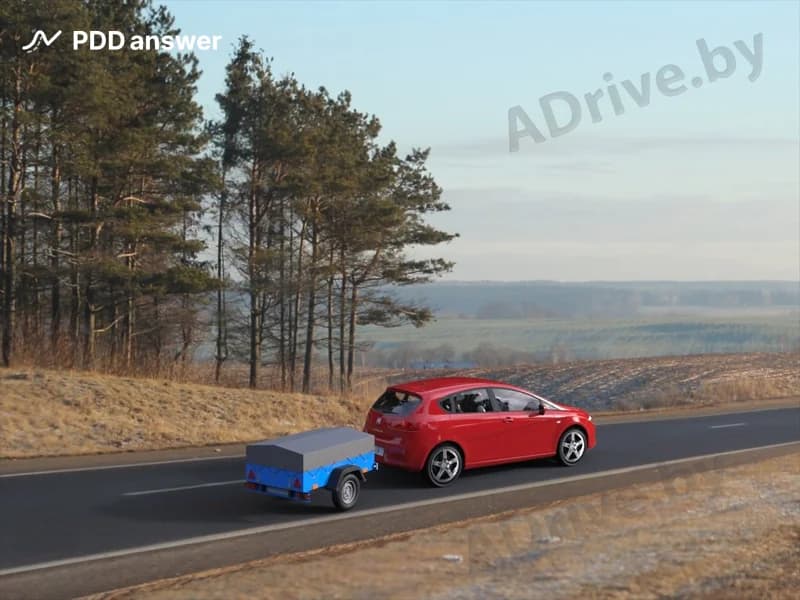 Что необходимо предпринять водителю, если при движении прицеп начал смещаться из стороны в сторону?