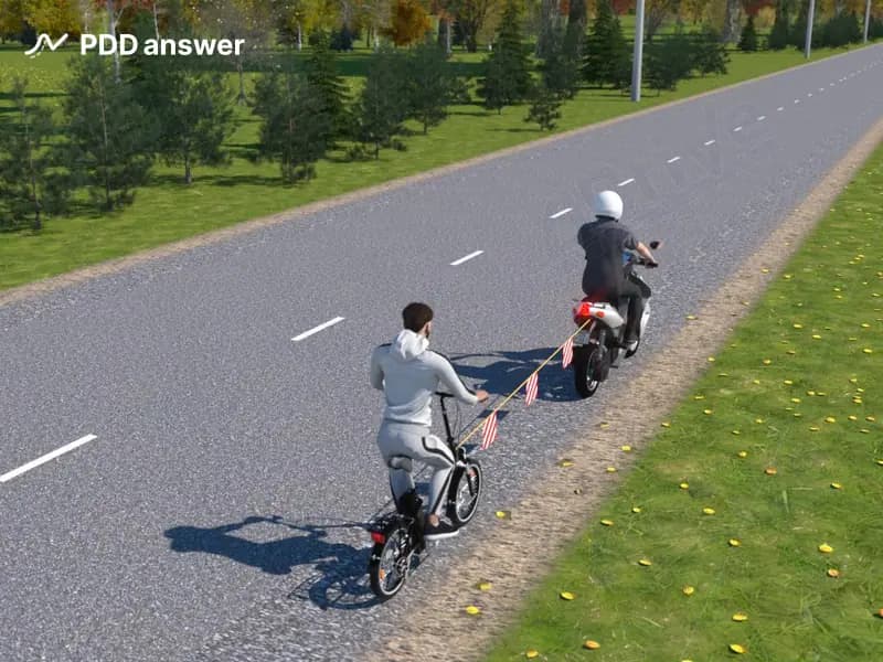 Разрешается ли буксировка велосипеда мопедом?