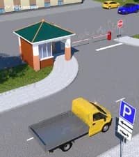 Разрешается ли водителю грузового автомобиля с технически допустимой общей массой не более 3.5 тонны поставить автомобиль на стоянку слева от дороги в показанной ситуации?
