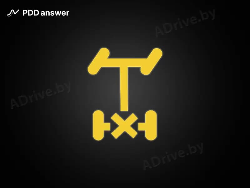 О чём сигнализирует включённый индикатор на панели управления с таким изображением?