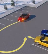 Водитель какого автомобиля в показанной обстановке обязан уступить дорогу?