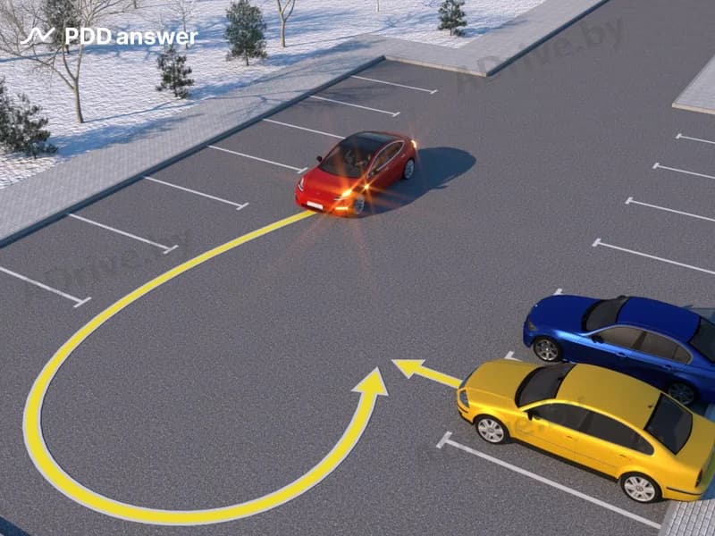 Водитель какого автомобиля в показанной обстановке обязан уступить дорогу?