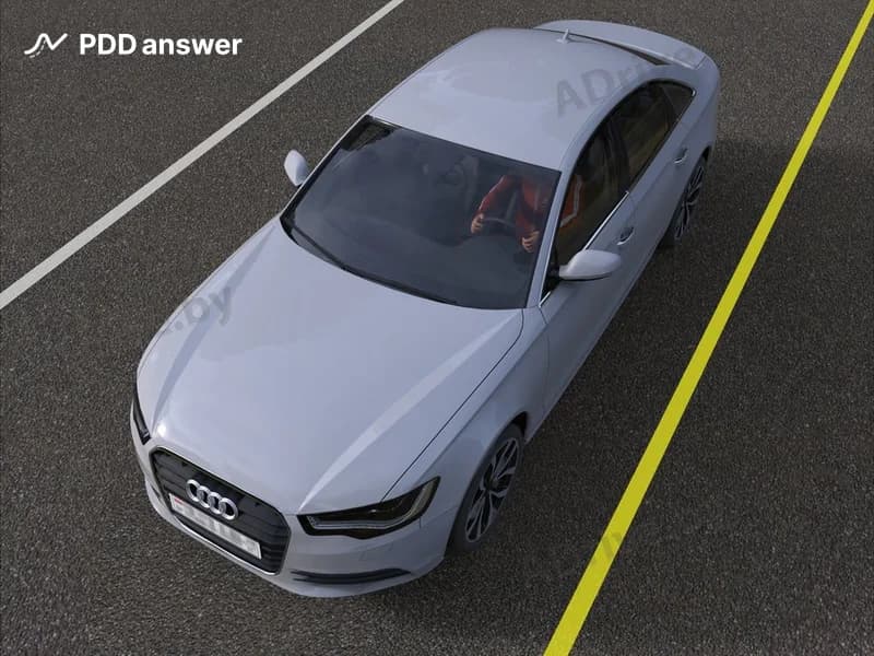 Какое назначение может иметь показанная тонкая жёлтая временная линия горизонтальной дорожной разметки?