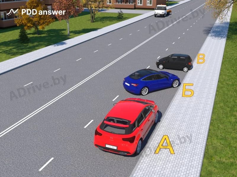 Кто из водителей правильно совершил остановку у тротуара в месте, не обозначенном дорожным знаком 5.15 «Место стоянки»?