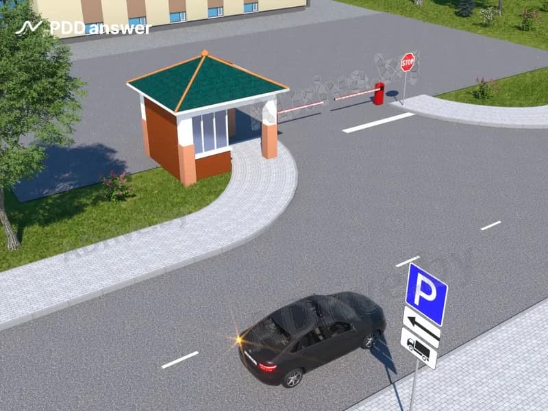 Разрешается ли водителю легкового автомобиля поставить автомобиль на стоянку слева от дороги в показанной ситуации?