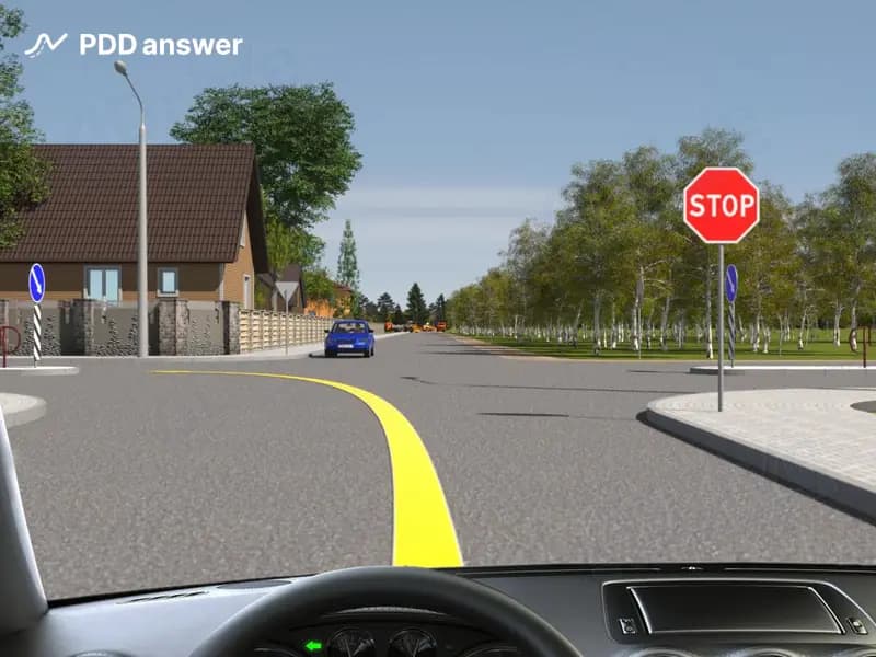 Как Вам следует поступить в показанной ситуации, если Вы намерены повернуть налево?