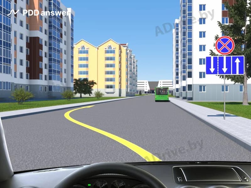 Разрешено ли Вам, управляя легковым автомобилем, совершить остановку у левого края проезжей части дороги в показанной ситуации?