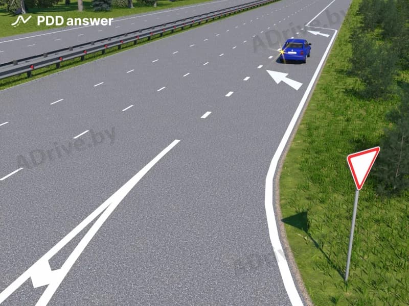 Какую полосу разрешается занимать для движения по данной дороге вне населённого пункта в показанной ситуации при условии, что все полосы движения попутного направления не заняты?