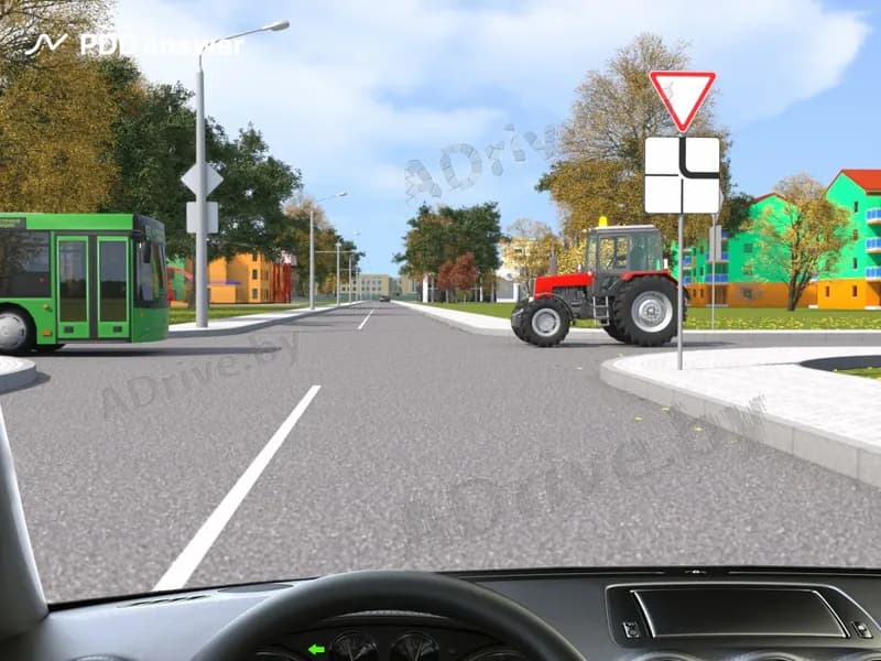 Вы подъехали к перекрёстку для поворота налево. Вы в показанной ситуации: