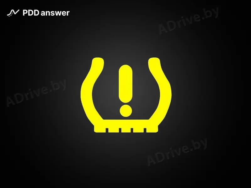 О чём сигнализирует включённый индикатор на панели управления с таким изображением?