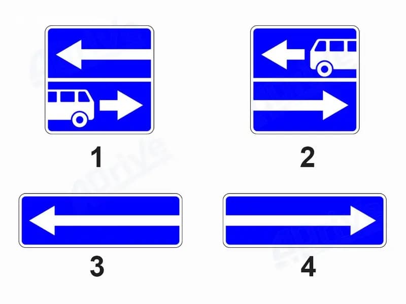Какие из показанных дорожных знаков не запрещают выполнить разворот?