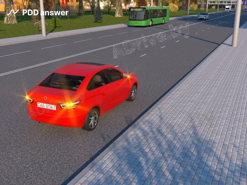 Автомобиль не может развить скорость свыше 40 км/ч из-за технической неисправности. По какой полосе движения в такой ситуации он может двигаться в соответствии с Правилами дорожного движения?