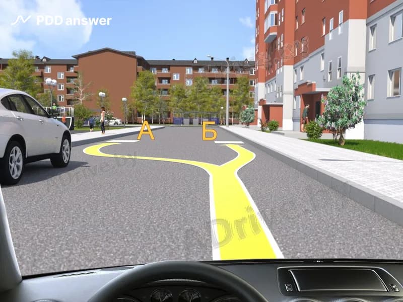 В каком из показанных мест разрешено остановиться для высадки пассажиров, находящихся на заднем сиденье?