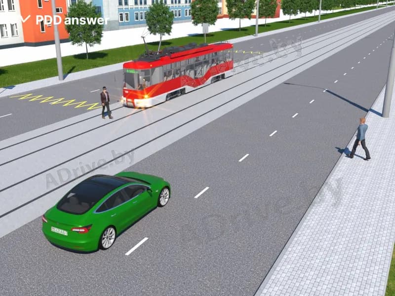 Имеют ли преимущество пешеходы при переходе проезжей части дороги в показанной ситуации?
