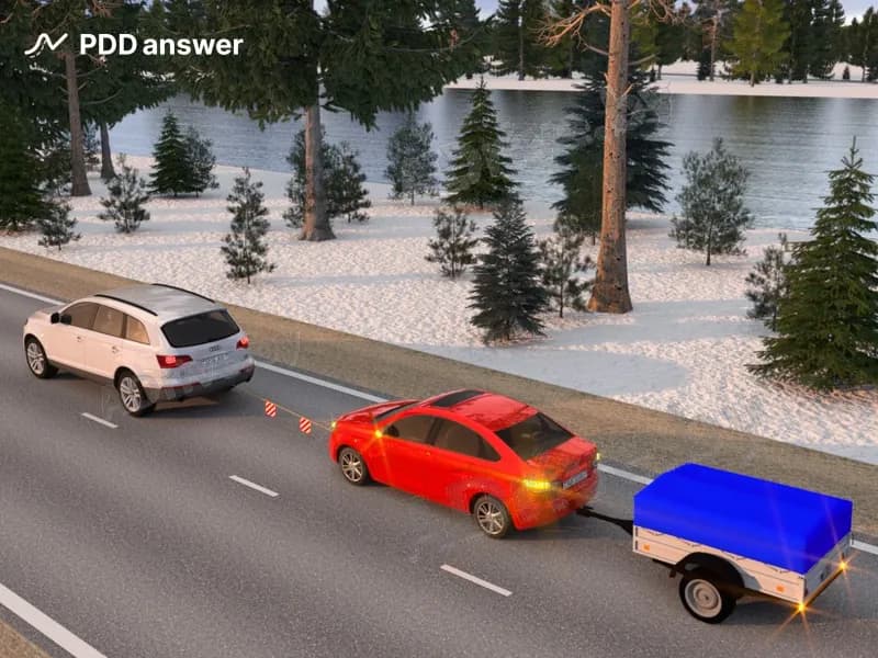 Разрешается ли буксировать легковой автомобиль так, как показано на рисунке?