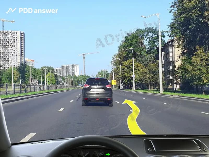 Разрешается ли Вам, управляя легковым автомобилем, произвести опережение по показанной на рисунке траектории?