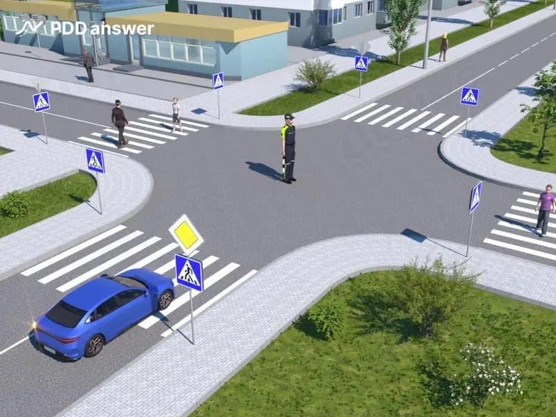 Разрешается ли водителю легкового автомобиля повернуть налево в показанной обстановке?