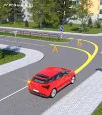 Разрешено ли водителю легкового автомобиля в показанной ситуации повернуть налево?