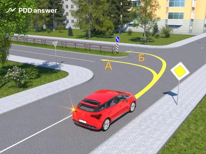 Разрешено ли водителю легкового автомобиля в показанной ситуации повернуть налево?