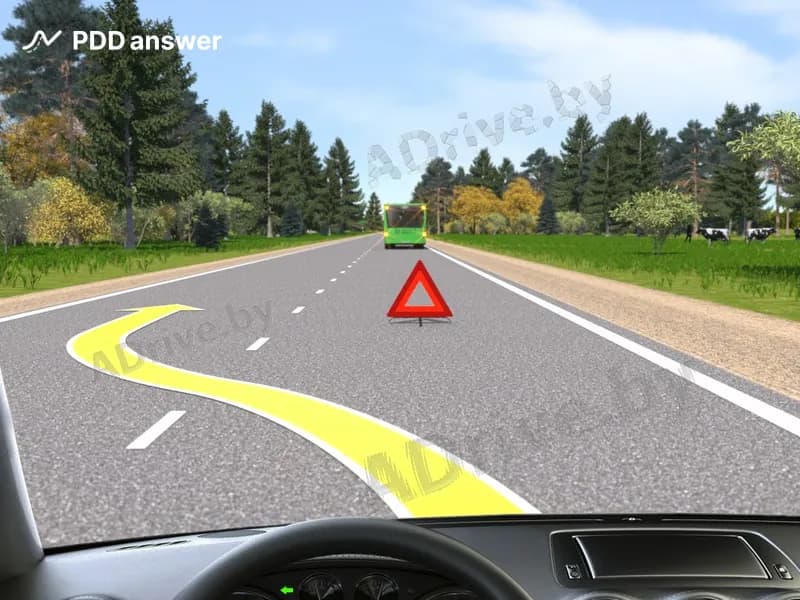 Является ли обгоном действие, которое Вы намереваетесь выполнить в показанной ситуации?