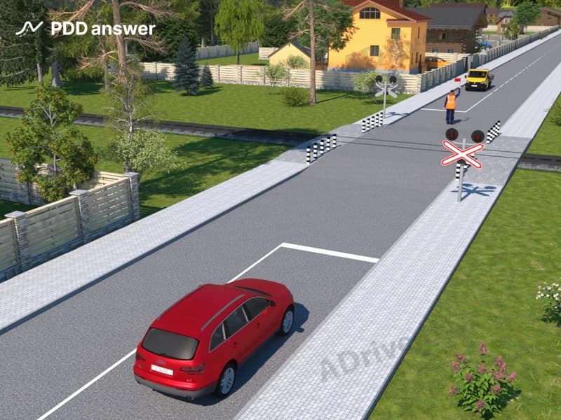 Как должен поступить водитель легкового автомобиля в показанной ситуации?