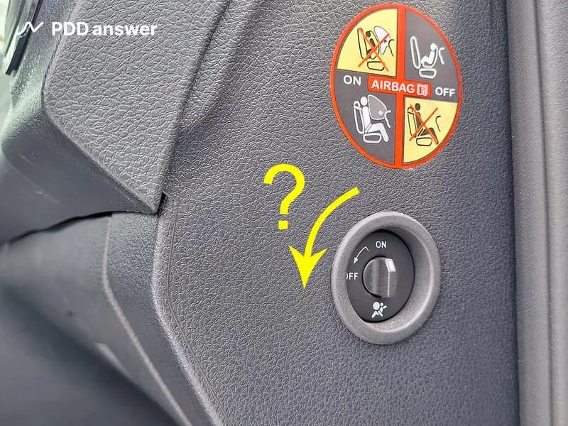 Когда следует отключать механизм фронтальной подушки безопасности переднего пассажира?