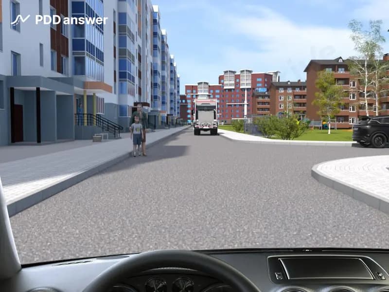 Как Вам, управляя автомобилем, поступить в показанной ситуации?