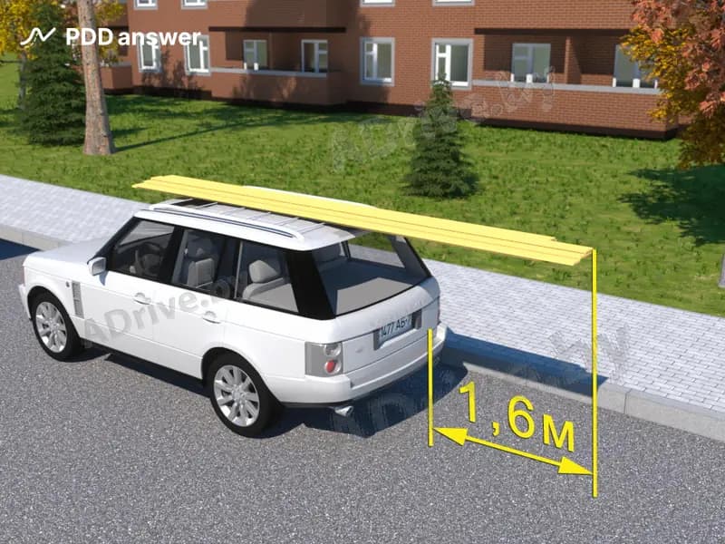 Разрешается ли водителю перевозить груз так, как в показанной ситуации?