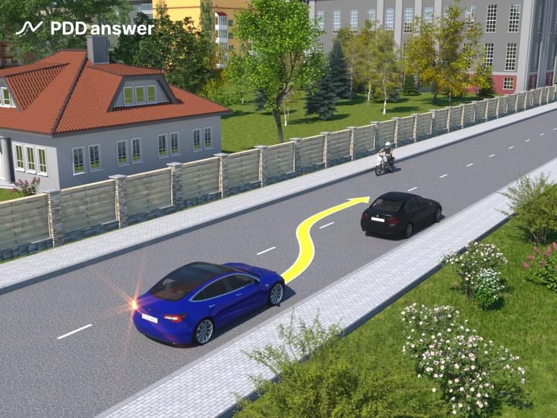 Разрешено ли водителю синего легкового автомобиля выполнить обгон в показанной ситуации?