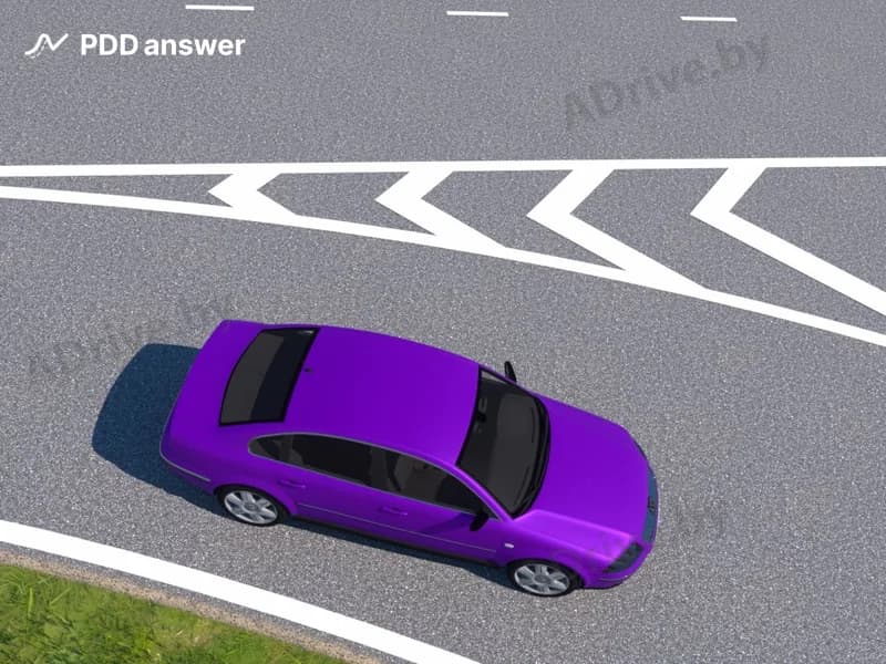 Нарушил ли Правила дорожного движения водитель легкового автомобиля, двигаясь, как показано на рисунке?