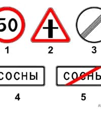 Под каким номером изображён дорожный знак, при проезде места установки которого не заканчивается зона действия дорожного знака «Ограничение максимальной скорости»?