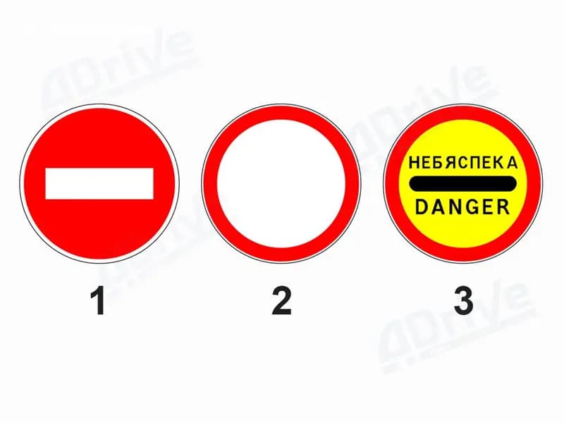 Какой из показанных дорожных знаков запрещает дальнейшее движение всех без исключения транспортных средств в связи с дорожно-транспортным происшествием, аварией, стихийным бедствием?