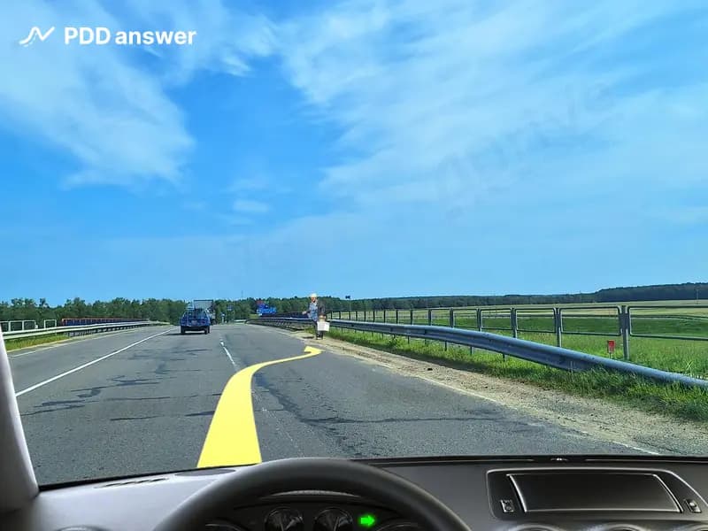 Разрешено ли Вам остановиться на путепроводе для посадки пассажира?