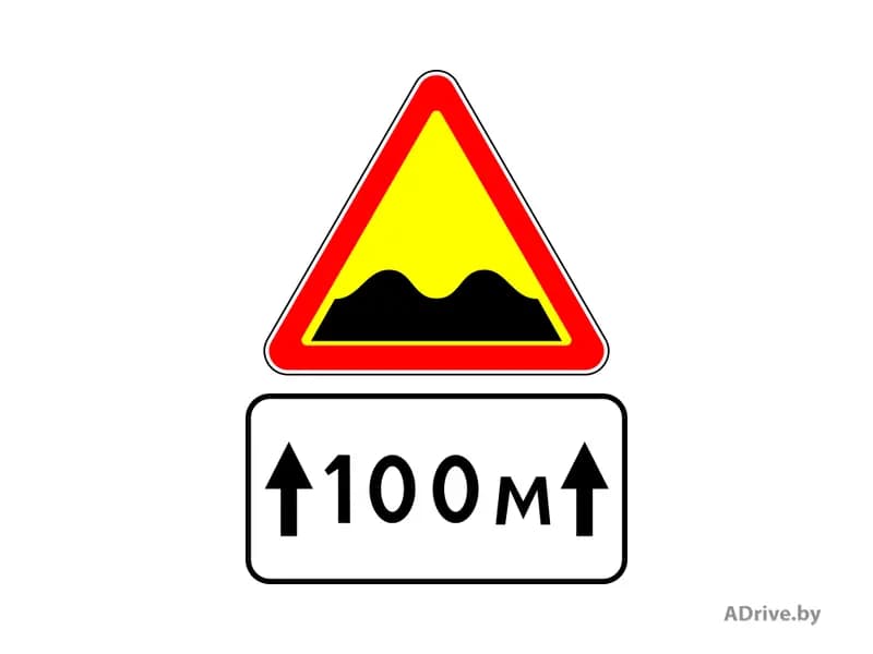 О чём предупреждает участников дорожного движения показанное на рисунке сочетание дорожных знаков?