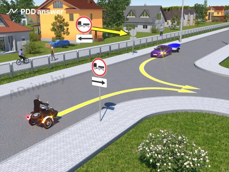 Кому из водителей в показанной ситуации разрешено повернуть в направлении, показанном стрелками?